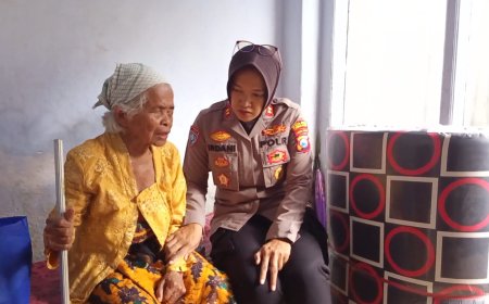 Polri Peduli : Polres Lumajang Salurkan Bantuan untuk Lansia Sebatangkara