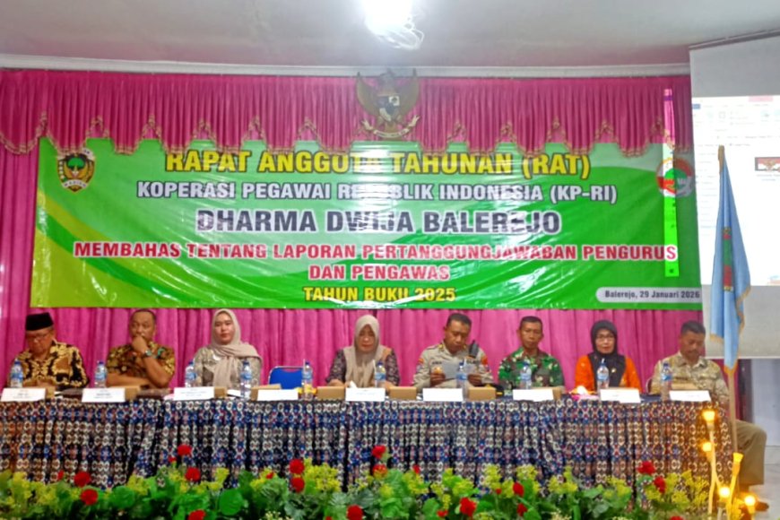 Sinergi Majukan Koperasi, Polsek Balerejo Kawal RAT KP-RI Dharma Dwija Tahun Buku 2025