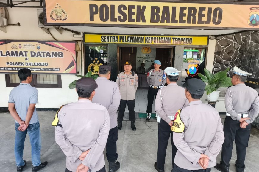 Antisipasi Libur Panjang Imlek 2026, Polsek Balerejo Gelar Apel Siaga Kamtibmas