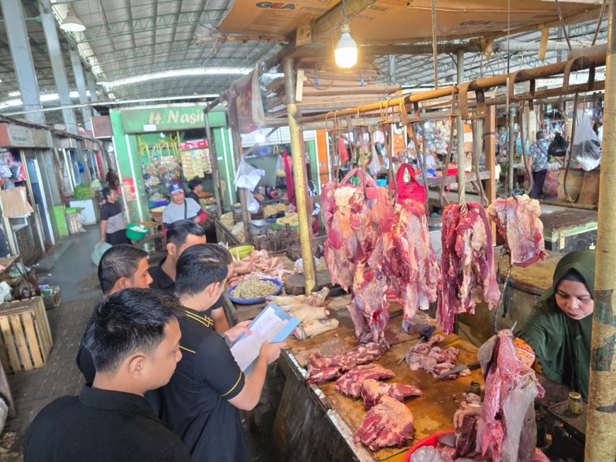 Jelang Ramadhan Satgas Pangan Polres Gresik Sidak Pasar