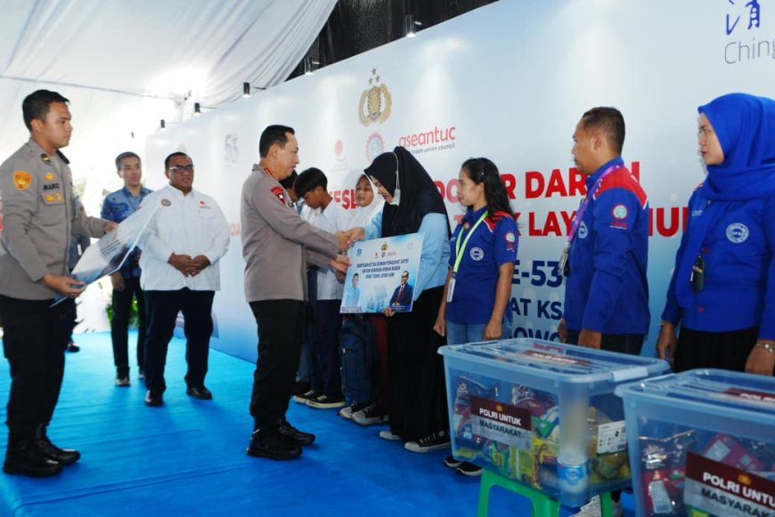 Hadiri HUT KSPSI ke-53, Kapolri Tegaskan Dukung Perjuangan Buruh 