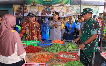 Polres Ngawi Bersama Pemkab Sidak Pasar Jaga Stabilitas Harga dan Ketersediaan Bapokting