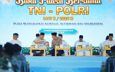 Buka Puasa Bersama TNI-Polri, Kapolri Tegaskan Sukseskan Program Presiden 