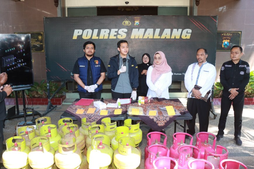 Polres Malang Bongkar Sindikat Pengoplos LPG Bersubsidi di Kepanjen